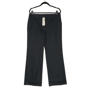 SILK CULTURE Black Cotton Spandex Wide Leg Pants NWT Size 12